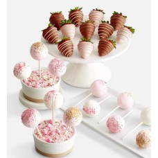 12 cake pops con 12 fresas decoradas para el Día de la Madre