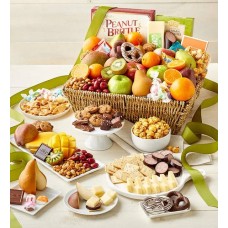 Cesta de frutas y dulces exclusiva de gran tamaño