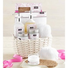 Cesta de regalo de spa con diseño de flor de cerezo