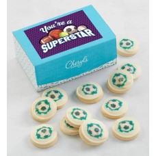 Caja de regalo de galletas de superestrellas del fútbol