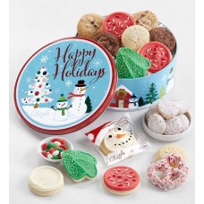 Lata de regalo con diseño de muñeco de nieve - Surtido de dulces