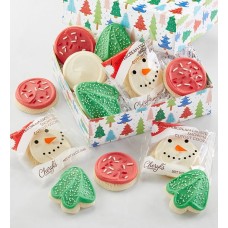 Caja de regalo de galletas de azúcar con glaseado de crema de mantequilla y un toque caprichoso
