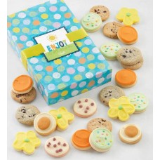 Caja de regalo de galletas con sabores primaverales, 24 unidades.
