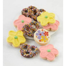 Galletas y pretzels de primavera con glaseado de crema de mantequilla