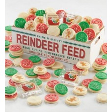 Caja de galletas de azúcar glaseadas con forma de golosina de reno