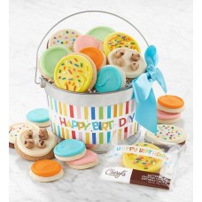 Cubo de regalo de galletas de cumpleaños