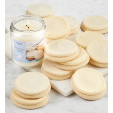 Vela y galletas con glaseado de crema de mantequilla