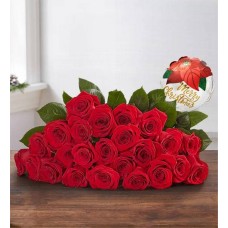 Let It Snow Rosas Rojas (Ramo con Globo)