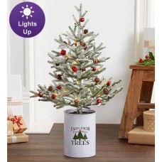 Árbol de estilo rústico con luces - 24"