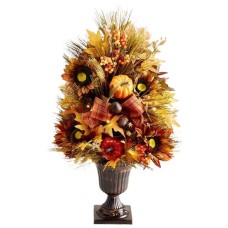 Árbol de follaje otoñal con luces - 66 cm