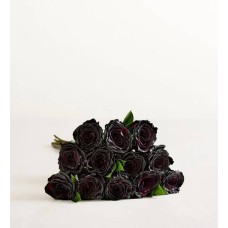 Rosas negras de luna nueva (12 tallos, solo ramo)