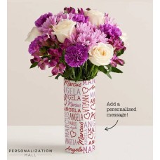 Ramo Better Together con jarrón personalizado (con ramo de lavanda Garden)