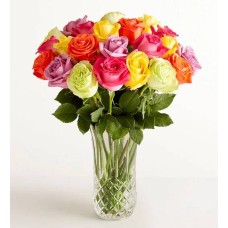 Surtido de rosas de lujo con jarrón elegante, collar y bombones Godiva.