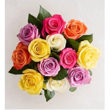Rosas surtidas para el Día de la Madre (12 tallos, solo ramo)