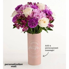 Impresionante ramo para mamá con jarrón personalizado (con ramo de flores preciosas)