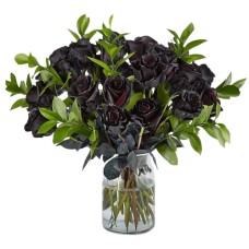 Black Roses Bouquet (12 Black Roses)