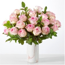 Ramo de rosas rosadas de cuento de hadas (12 rosas)