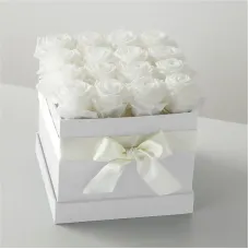 Rosas blancas eternas