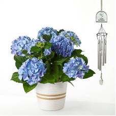 Set de regalo de campanillas de viento "Más allá de las hortensias azules" y "Flores del amor".