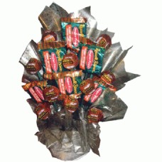 Ramo de caramelos sin azúcar para amantes de la mantequilla de cacahuete (pequeño)