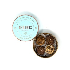 Trufas surtidas en caja redonda pequeña