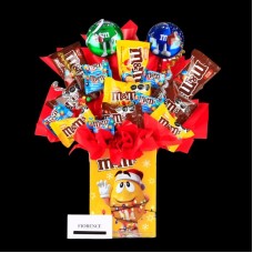 Ramo de dulces en alcancía de M&amp;M's