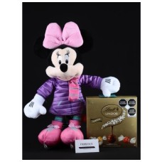 Disney Minnie Mouse con esquís y chocolates