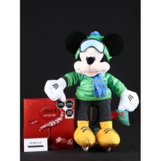 Disney Mickey Mouse con esquís y chocolates