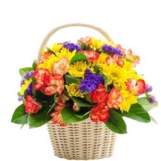 Cesta de flores de temporada