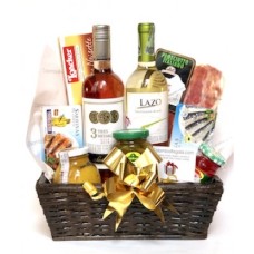 CESTA GOURMET CON DUO DE VINO