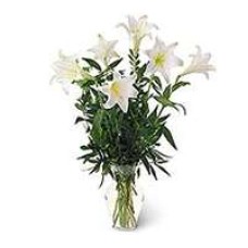 Florero con 6 lirios