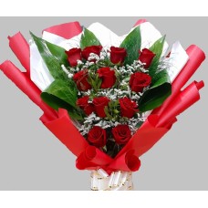 RAMO EUROPEO 12 ROSAS ROJAS IMPORTACION