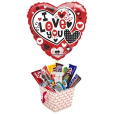 Chocolates y globo te amo