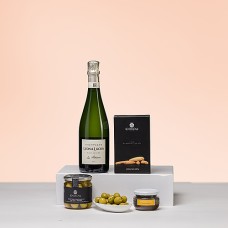 Champán Leon &amp; Lucien y snacks salados
