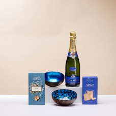 Pommery Brut Champagne &amp; Apero Set de regalo P'tit Pot Blue Pearl