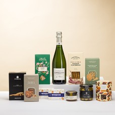 Champán León y Lucien con aperitivos
