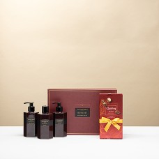 Set de regalo Atelier Rebul Bereket Bad & Body con chocolates Guylian