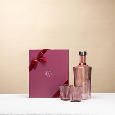 Set de regalo Paveau Broome con botella y elegantes copas.