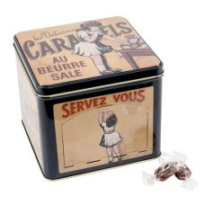 Breton salted butter caramels - Servez-Vous vintage box (500g tin)