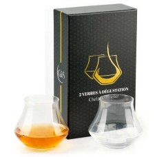 Caja de 2 vasos de cata de whisky y ron