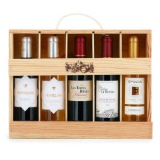 Caja de 5 vinos de Burdeos y Dordoña.
