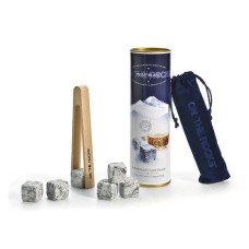 Juego de 6 cubitos de hielo del Mont Blanc con pinzas para cubitos de hielo.