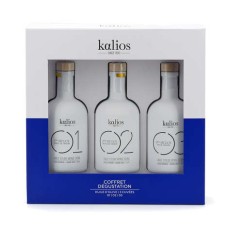 Caja de regalo de 3 aceites de oliva griegos virgen extra