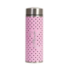 Botella térmica para té de viaje Laduree en color rosa y lunares