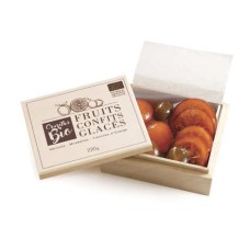 Fruta orgánica glaseada - Caja de madera (caja de 220 g)