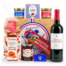 Caja Regalo Gourmet Azul Blanco Rojo