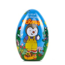 Tchoupi metal egg filled with T'Choupi milk chocolates (100g egg)