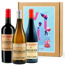 Trilogía familiar de Jeff Carrel: caja de regalo con 3 vinos