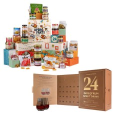 Juego de 2 calendarios de adviento para fiestas de aperitivos + 24 días de ron