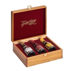 Caja de Regalo de Madera Trío de Vinagre Balsámico de Módena - 2, 3 y 4 Medallas de Oro